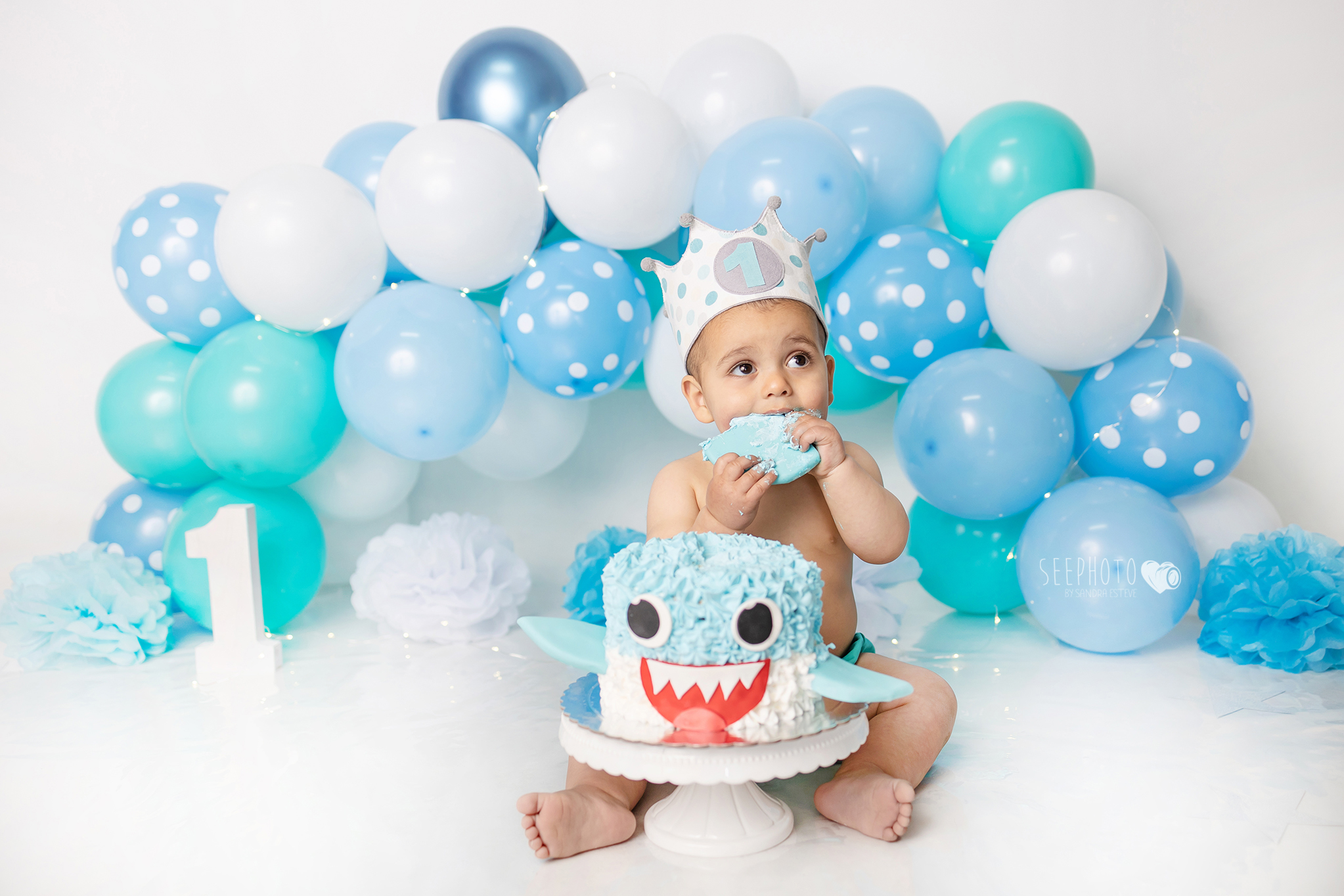 sesion-fotos-smash-cake-primer-año-pastel-estudio-barcelona