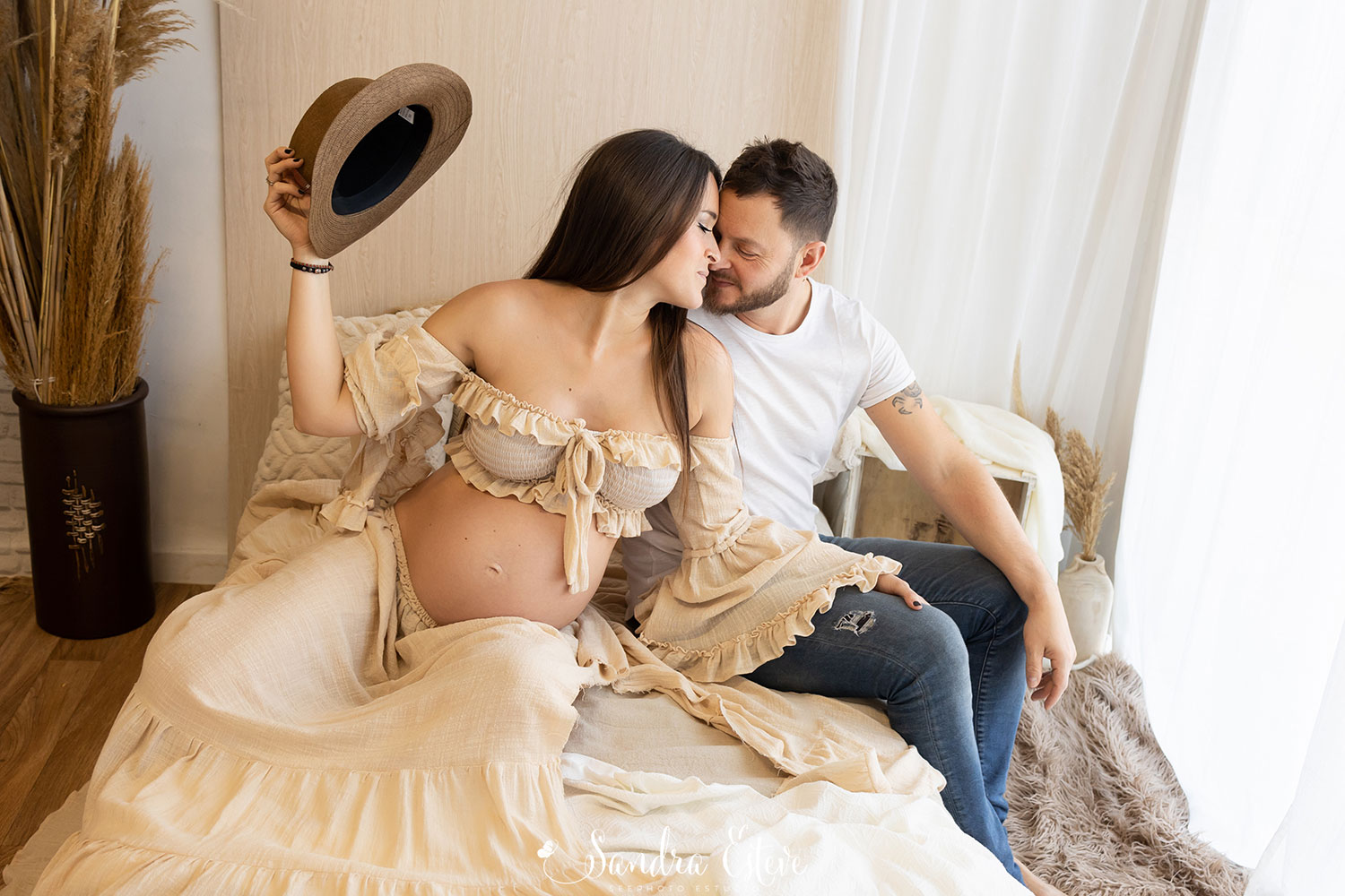 Fotografias embarazada pareja Santa Coloma de Gramanet