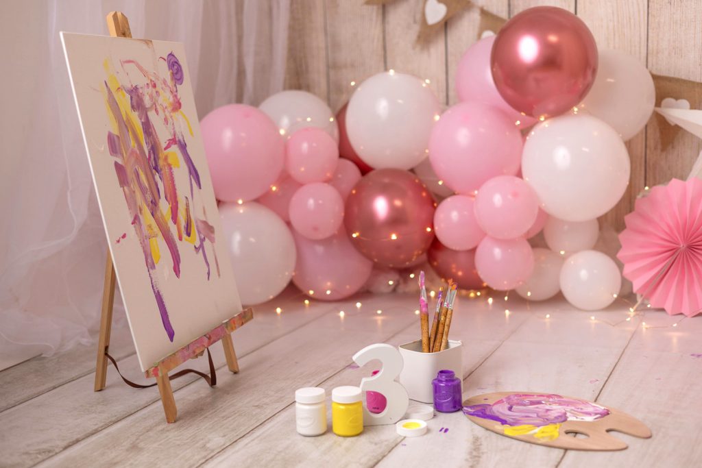 Sesión de fotos en estudio smash paint